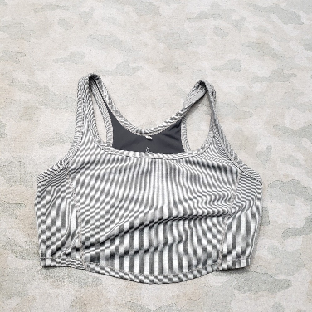 Prana Sports Bra Womens Medium Gray Gym Fitness Yoga Athliesure